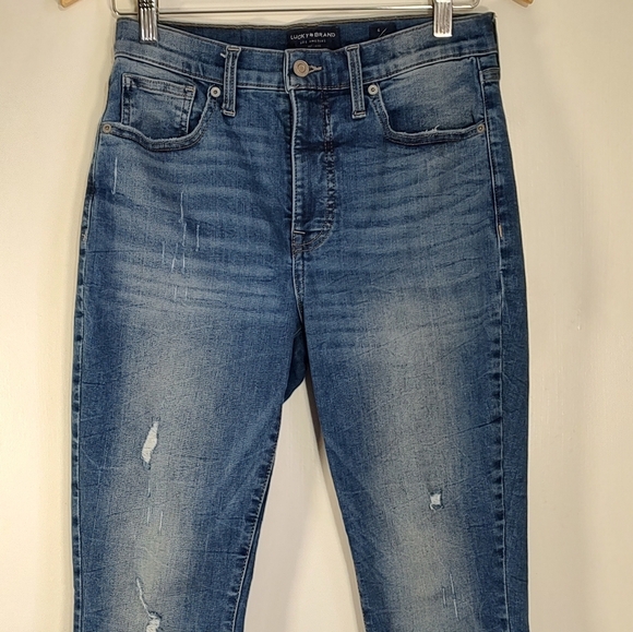 Lucky Brand High Rise Skinny Bridgette Women's frayed Hem Jeans - Picture 1 of 8